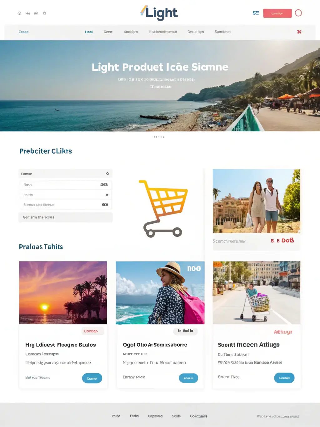 An e-commerce website design showcasing product listings, shopping cart functionality, and secure payment gateway integration for a small business.